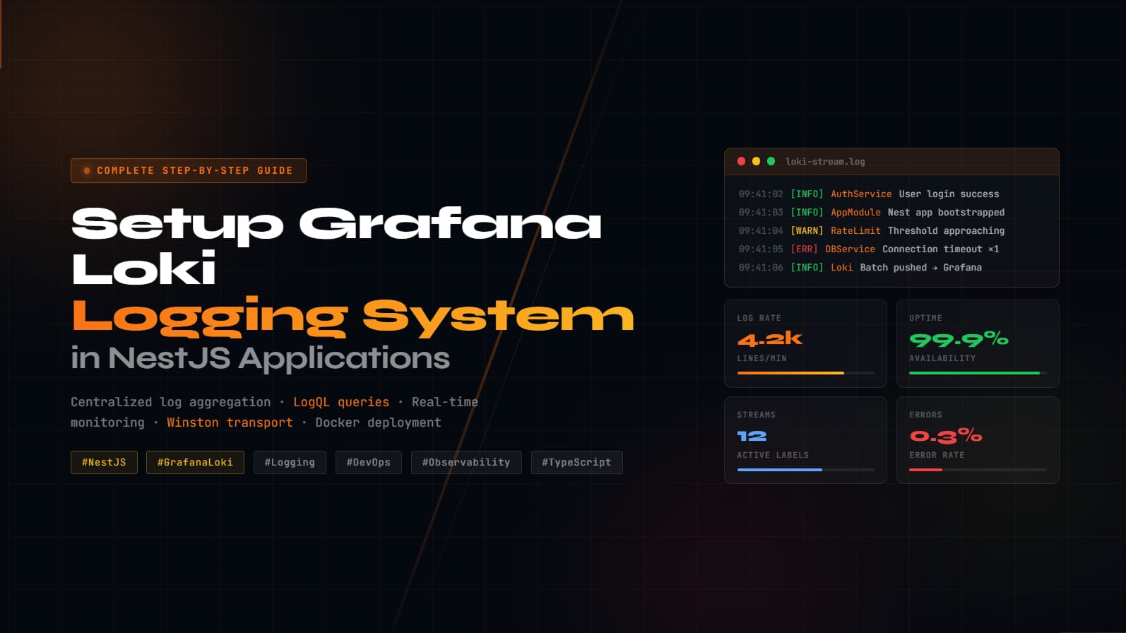 How to Setup Grafana Loki Logging in NestJS (Complete Step-by-Step Guide)