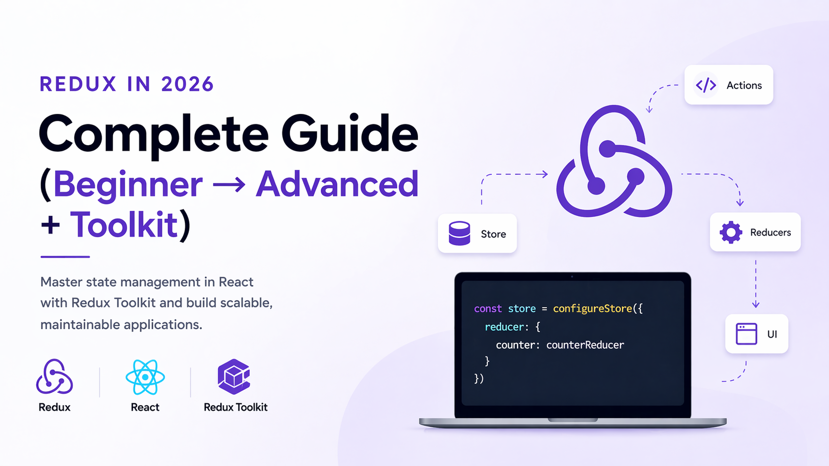 Redux in 2026: Complete Guide (Beginner → Advanced + Toolkit)
