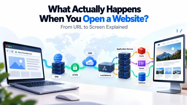 What Actually Happens When You Open a Website? From URL to Screen Explained